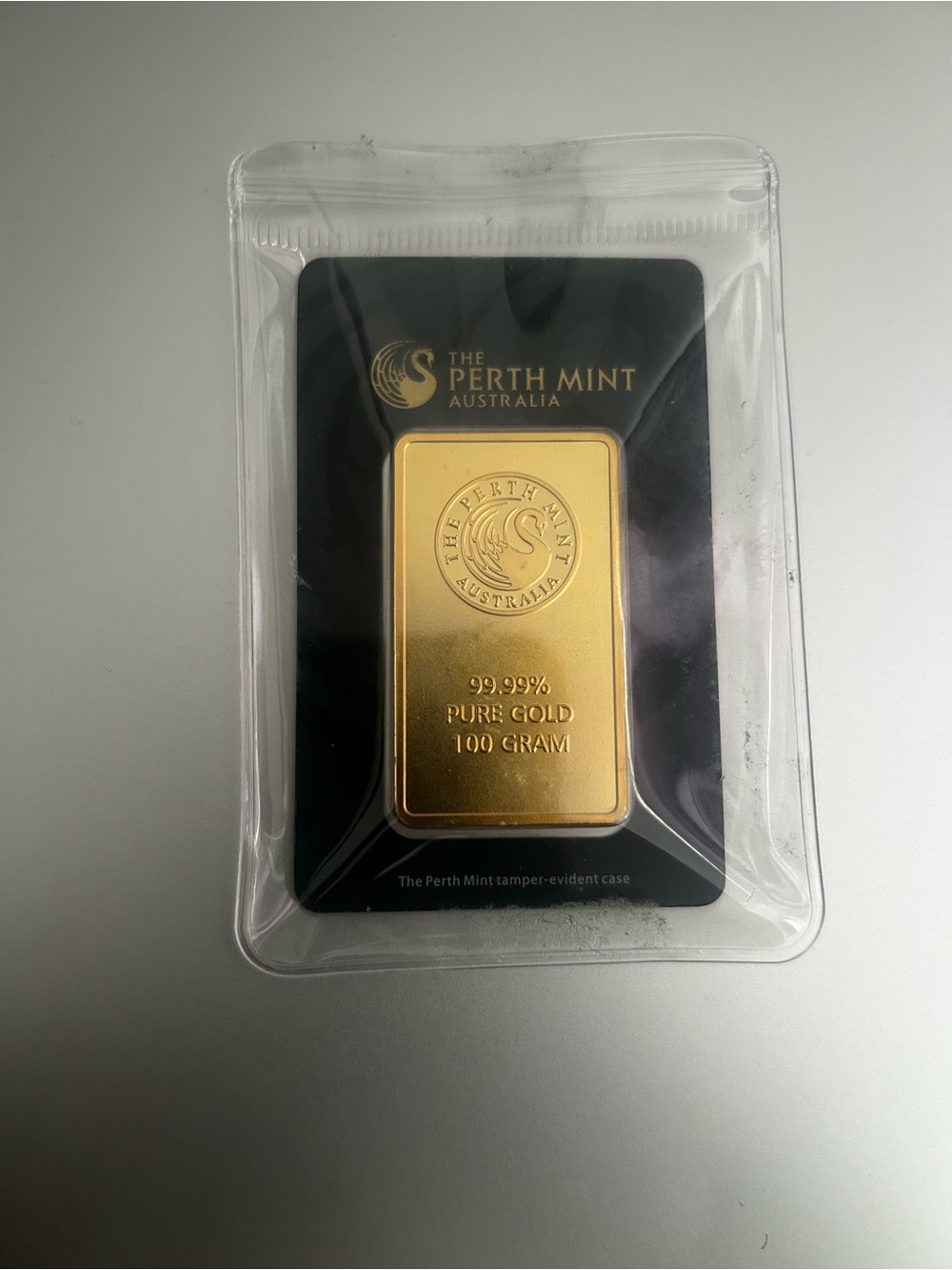 100 gram Gold Bar - Perth Mint - 99.99 Fine in Assay